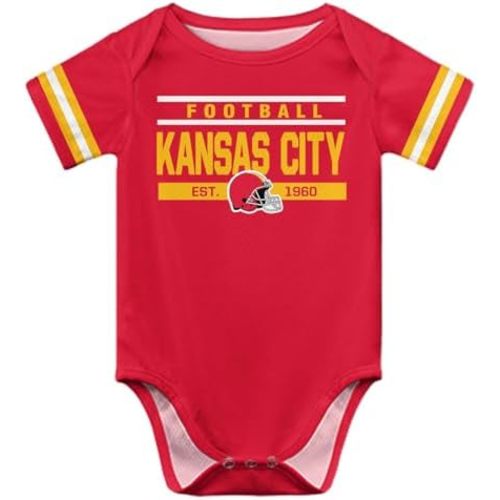 City Football Baby Girl Boy Clothes,Unisex Baby Cotton Short Sleeve Apparel,Baby Bodysuits Jumpsuit,Size:3-24 Months