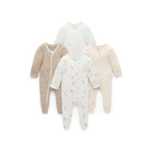4 Pack Zip Footie Unisex