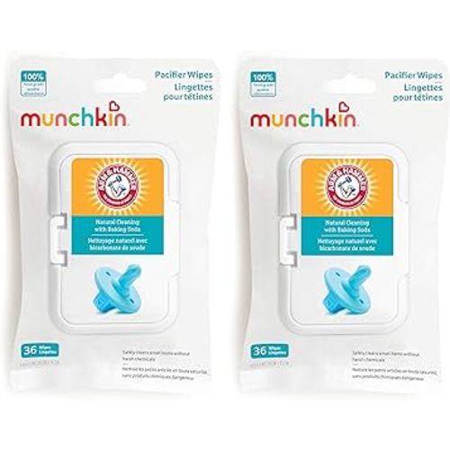 Munchkin® Arm & Hammer Pacifier Wipes - Safely Cleans Baby and Toddler Essentials, 2 Pack, 72 Wipes
