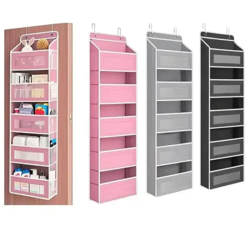Over The Door 5-Tier Hangable Organizer Pouch - 5 Large Storage Compartments, Anti-Tilt Design, 44 lb Capacity, Space Saving Storage, House Organizers for Adults Bedroom Accessories (Mother’s Day Gift Idea),summervibes - TikTok Shop