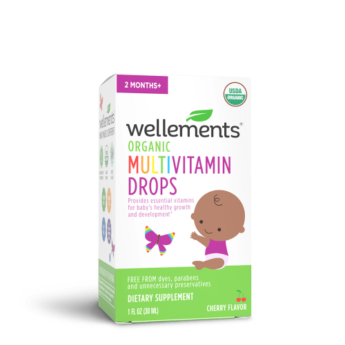 Wellements Organic Multivitamins For Babies & Infants {Includes Vitamin A, B, C, D, E}
