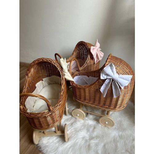 lined wicker doll pram natural wicker doll stroller doll pram gift for kids wicker baby carriage baby stroller doll buggy baby shower gift
