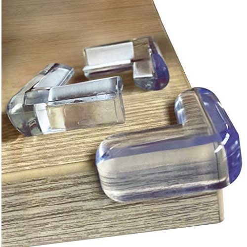 Skyla Homes - Clear Corner Protectors | High Resistant Adhesive Gel | Best Baby Proof Corner Guards | Stop Child Head Injuries | Tables, Furniture & Sharp Corners Baby Proofing (20-Pack)