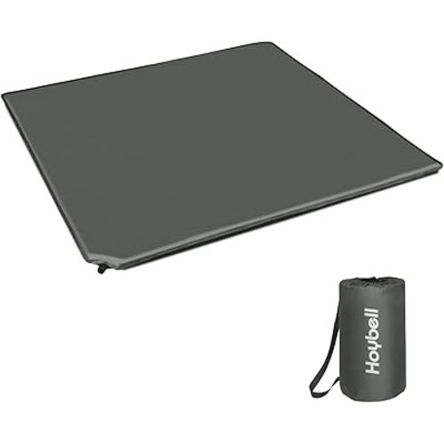 Baby Mat Compatible with 50x50 inch Playpen, Self Inflating Mattress Play Yard Pad with Carry Case, Portable and Comfortable – Dark Grey