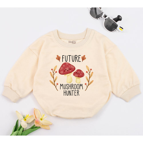 Future Mushroom Hunter Baby Bodysuit, Mushroom Forager Baby Outfit, Mushroom clothes,Adventure One Piece, neutral Bodysuit, Baby Shower Gift