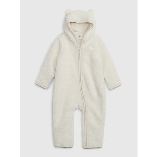 Baby Sherpa Bear One-Piece in chino beige, size: 6-12 M
