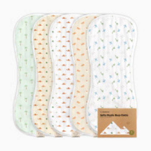 KeaBabies Softe Muslin Baby Burp Cloth - Roarsome, 5