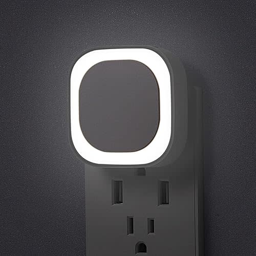 2 Pack Plug in Dimmable Night Light, Auto Dusk to Dawn Sensor, Bright LED Wall Night Light, Soft Glow, Daylight White Nightlight for Bathroom, Hallway, Stairs, Kitchen, Bedroom, Garage
