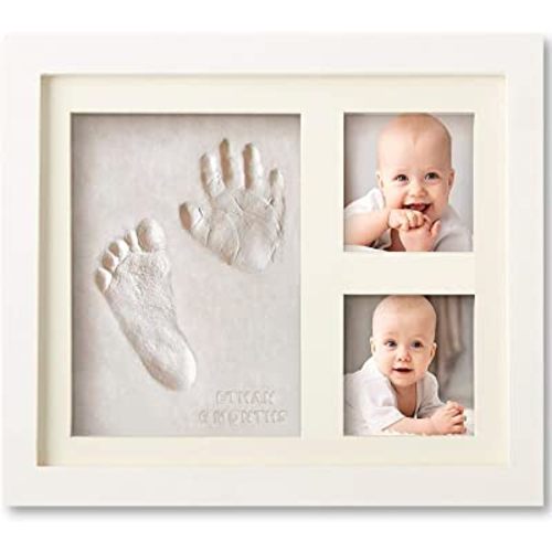 Baby Handprint and Footprint Makers Kit Keepsake For Newborn Boys & Girls, Baby Girl Gifts & Baby Boy Gifts, New Mom Baby Shower Gifts, Baby Milestone Picture Frames Baby Registry, Nursery Decor