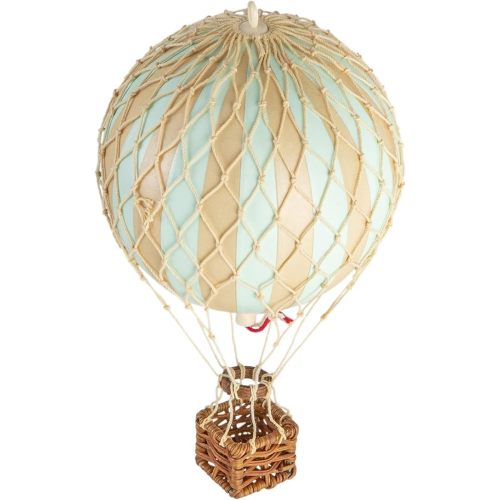 Authentic Models, Hot Air Balloon, Hanging Home Decor - 5.3 Inch Height, Historic Hot Air Balloon Model for Home Decor, Detailed Vintage Decorations to Hang from Ceiling - Mint