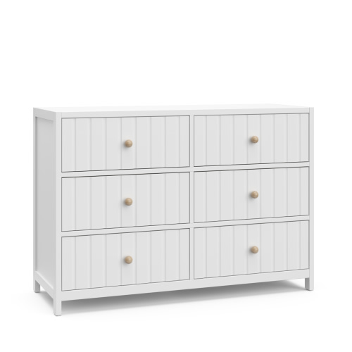 Graco Teddi 6 Drawer Nursery Double Dresser, White