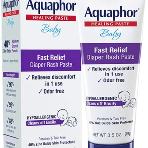 Aquaphor Baby Diaper Rash Paste - For Serious Diaper Rash and Flare-ups - 3.5 Oz. Tube