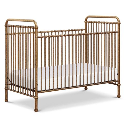 Namesake Abigail 3-in-1 Convertible Metal Crib - Vintage Gold