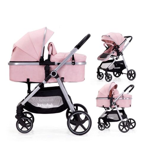 Lortsybab Baby Stroller - Folding Infant Newborn Pram Stroller & Unisex Baby Carriage