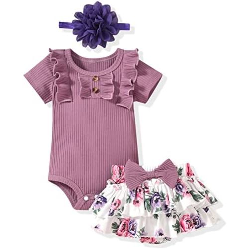 Aalizzwell Newborn Infant Baby Girls Summer Outfit