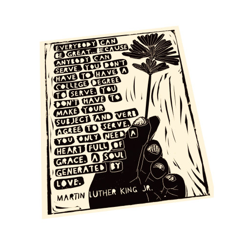 MLK service quote, Martin Luther King Jr. MLK quotes, heart generated by love.