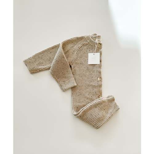 ‘Oat Fleck’ Chunky Knit Playsuit