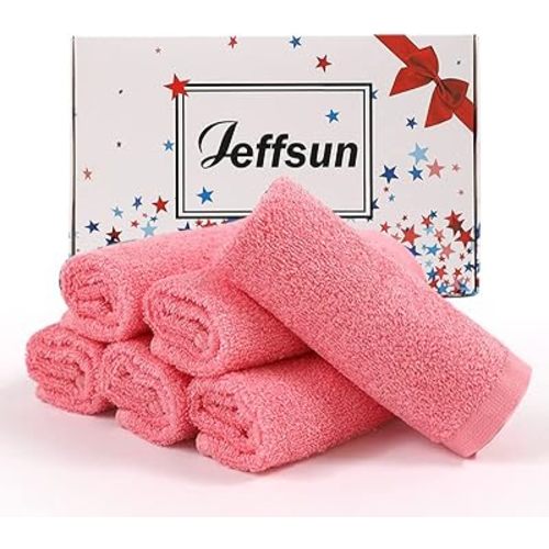 Baby Washcloths 6 Pack, 10x10 inch Heavenly Soft Pink Wash Cloths for Face and Body, Gentle & Safe Face Towel on Sensitive Skin, Baby Essentials Bath Shower Gifts for Girl Infant Kid Toddler Children