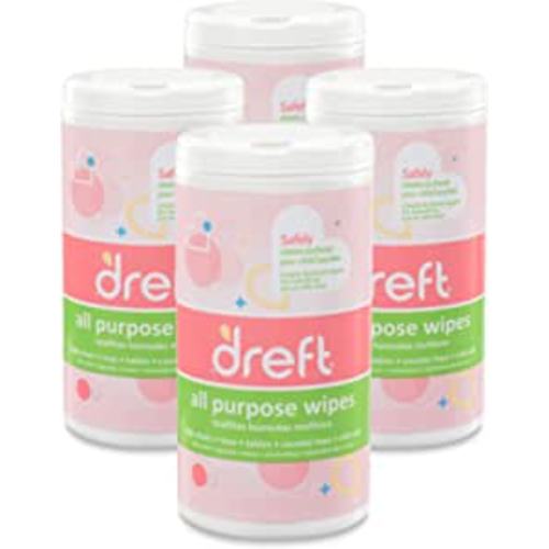 Amazon.com: Dreft Multi-Surface All-Purpose Gentle Cleaning Wipes for Baby Toys, Car Seat, High Chair & More, 70 Count (Pack of 4) : Health & Household