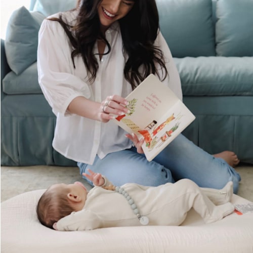 Snuggle Me Organic Infant Lounger Curve Muslin Cover - Natural