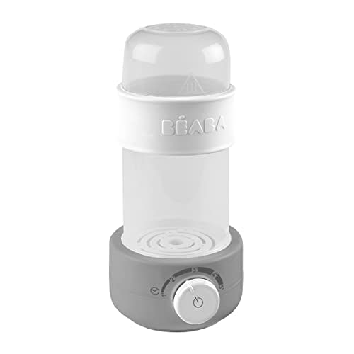 BEABA Fast Baby Bottle Warmer, Baby Food Warmer, Warm Infant Formula and Breastmilk in Just 2 Mins, Fits All Baby Bottle Sizes, Baby Essentials, Cloud