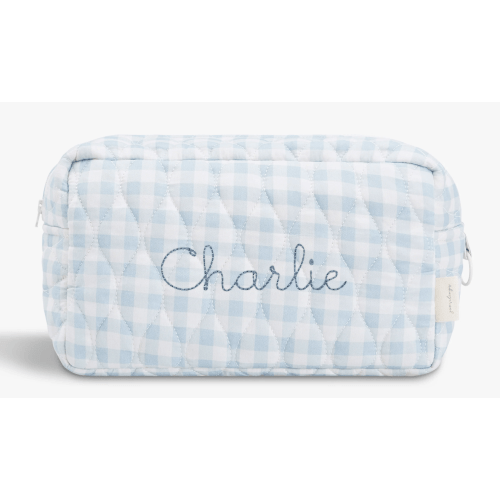 Toiletry Pouch - Blue Gingham