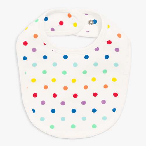 Baby organic snap bib in mini stripe | Primary.com