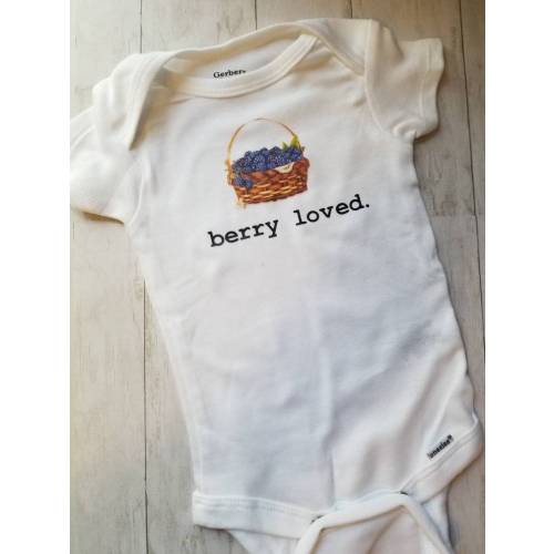 Berry loved | baby bodysuit/onesie