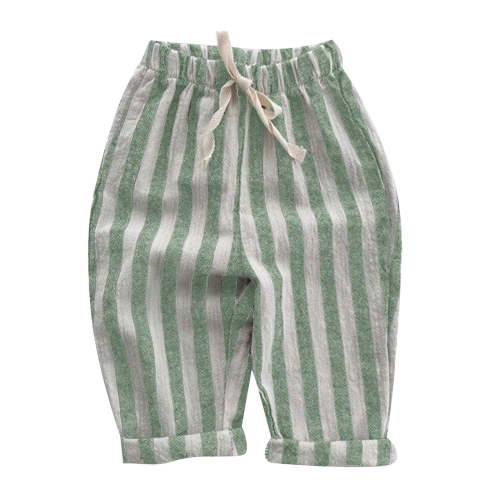 TBWNWG Linen Pants Boys,Baby Girl Minimalist Striped Pants Daily Elastic Waist Pants Size 12-18 Months