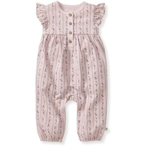 Burt's Bees Baby baby-girls Jumpsuit, 100% Organic Cotton One-piece Sleeveless Outfit Coverall