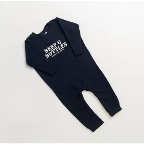 ‘Beef and Bottles’ Baby Fleece One Piece - American Farm Company