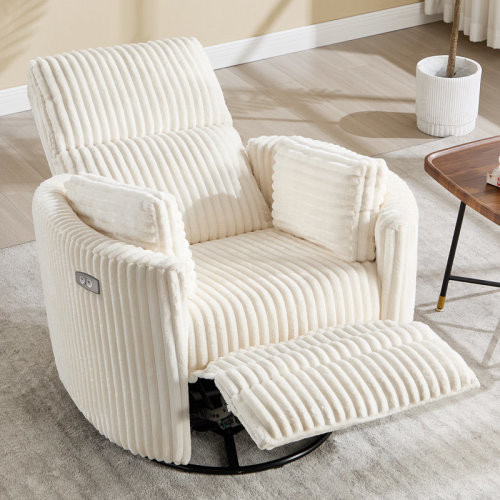 Mercer41 Elegant Swivel Rocker Power Recliner With Customizable Cushions For Maximum Comfort | Wayfair