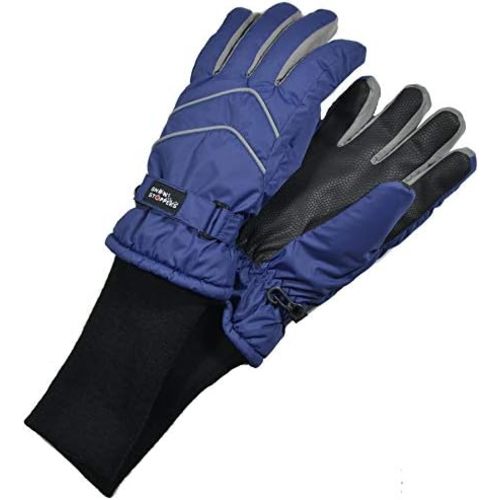 SnowStoppers Kid's Waterproof Long Cuff Winter Gloves