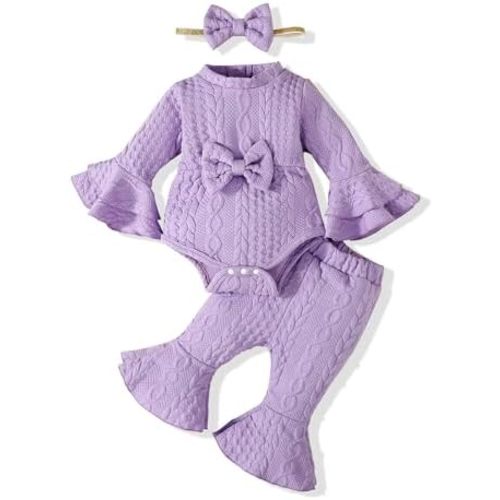 SUNNY PIGGY Baby Girl Clothes Infant Newborn Outfits Romper 0-18 Month Toddler Girls’ Clothing Pant Set
