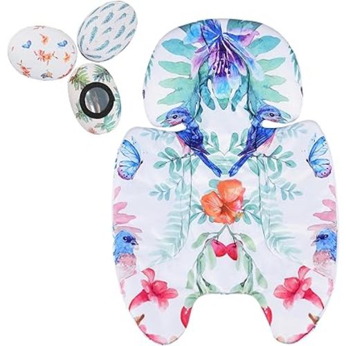 Mamaroo Newborn Insert and 3Pcs Mamaroo Replacement Toy Balls, Breathable Reversible Mamaroo Infant Insert Compatible with 4moms Mamaroo Baby Swing & RockaRoo, Head & Body Support, Machine Washable