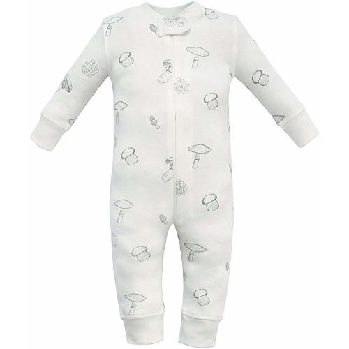Organic Cotton Baby Boy Girl Zip up Sleep N Play, Footless, Long Sleeve