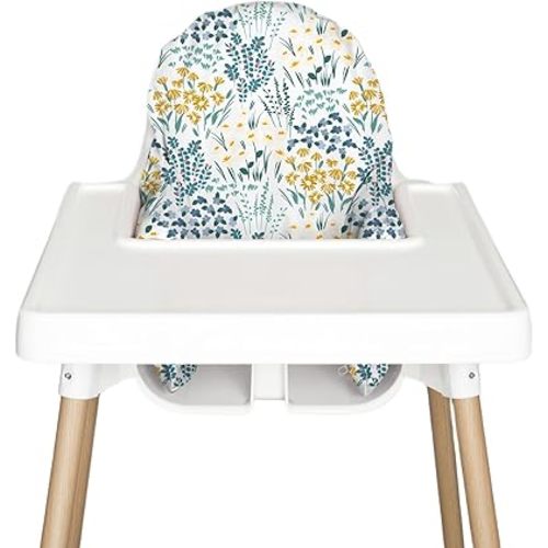 Nibble and Rest Highchair Cushion Cover for Inflatable Cushion, Compatible for IKEA Antilop Highchair, High Chair Accessories Stain-Proof and Wipeable Cushion Cover (Cushion NOT Included)(Inthemeadow)
