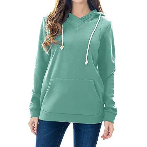 Smallshow Women's Fleece Maternity Nursing Sweatshirt Hoodie Kangaroo Pocket