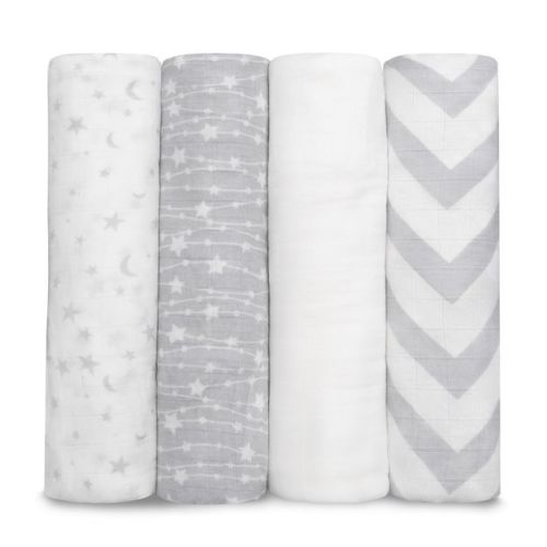 Muslin Swaddle Blankets Neutral Receiving Blanket for Boys and Girls by Comfy Cubs