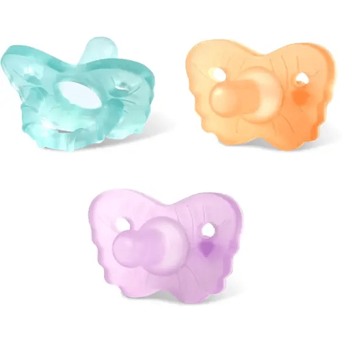 RaZbaby RaZzies Pacifier 3-Pack for Newborns &Infants 0m+ - Natural Nipple Shaped BPA Free Medical Grade Silicone - Nose Contoured Design - Lightweight, & Durable 1 Piece Design (Variety, 3-Pack)