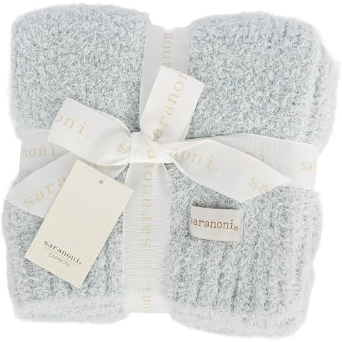 Saranoni Bamboni Luxury Baby Blanket | Cozy & Soft Plush Receiving Blankets | Perfect for Girls & Infant Baby Boy Blankets | Light Blue - 30” x 40”