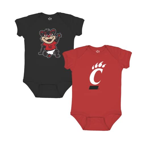 Little King NCAA Bodysuit 2 Pack Short Sleeve-100% Cotton-Infant Sizes 0-3M 6M 12M 18M