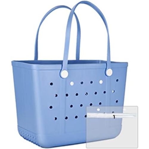 Beach Tote Bag for Women, Rubber Beach Bag Waterproof Sandproof, Extra Large EVA Tote Bag Boat Bag