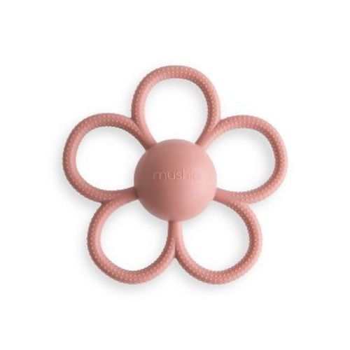 Daisy Rattle Teether Dusty Rose One Size