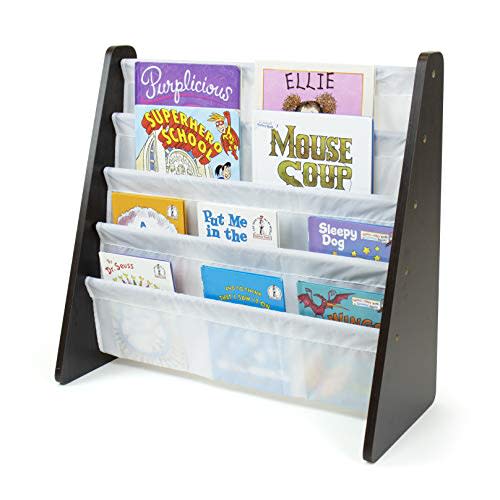 Humble Crew White Kids Book Rack Storage Bookshelf, (Espresso Collection)