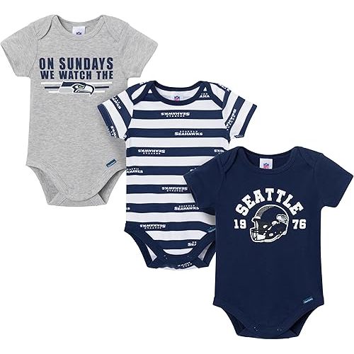 Gerber NFL baby-boys Nfl 3-pack Onesie Bodysuit