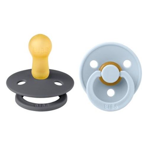 Bibs Colour Latex Pacifier - 0-6 Months - Size 1 - 2pk - Black/White