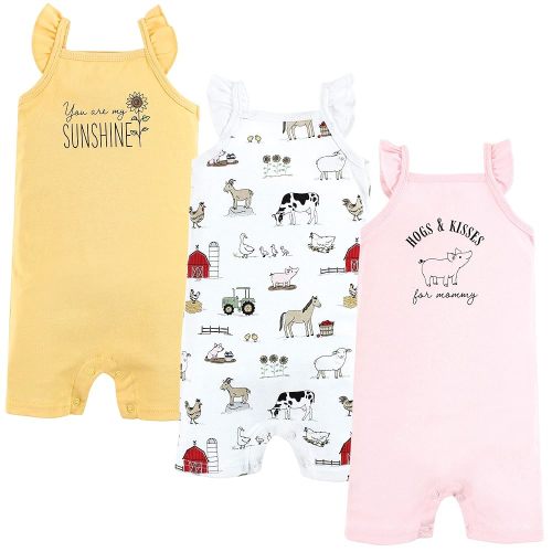 Hudson Baby Unisex Cotton Rompers