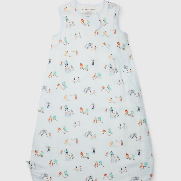 Lightweight Baby Sleep Bag 0.5 TOG in Tanboocel™ Muslin - Ice Hockey