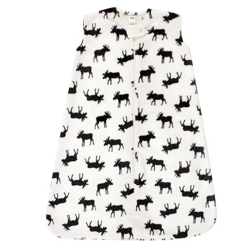 Hudson Baby Unisex Baby Plush Sleeping Bag, Sack, Blanket, Sleeveless Moose, 0-6 Months